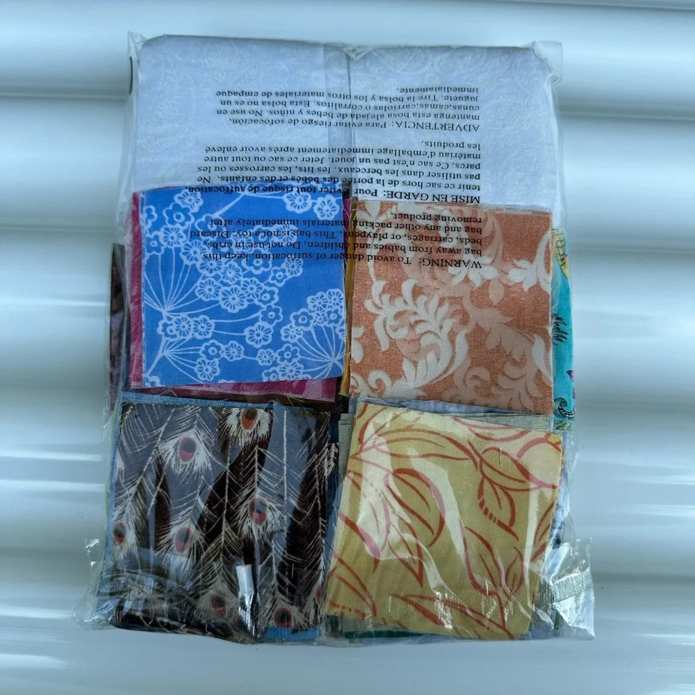 Quilting fabric cotton 3” squares of scraps_2